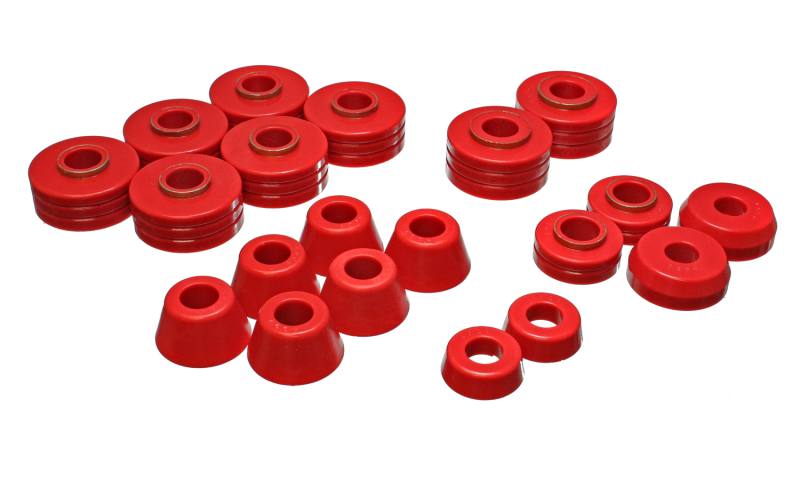 Energy Suspension Fd Bronco Body Mount Set - Red 4.4102r image 3