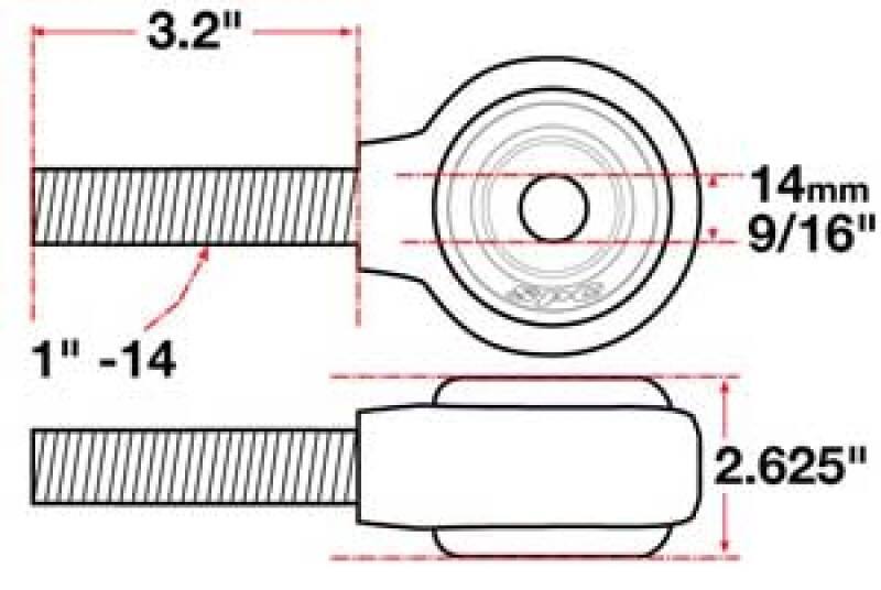 SPC Performance XAXIS Rod End Ball Joint 15741 image 2