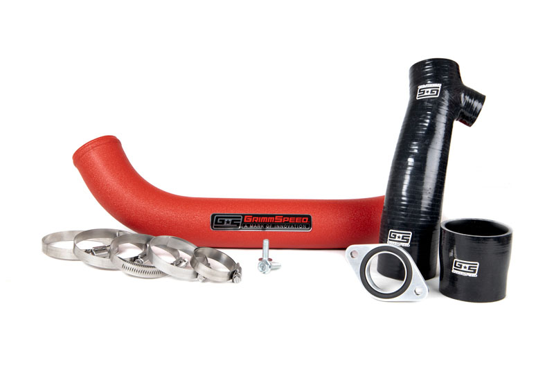 GrimmSpeed Top Mount Intercooler Charge Pipe Kit Red- For Subaru 15-21 WRX 90250