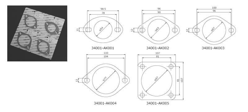 HKS Gasket 85mm Universal EX (2pcs) 34001-ak005