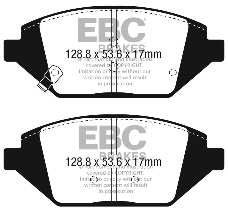 EBC 2016+ Chevrolet Spark Ultimax2 Front Brake Pads ud1864