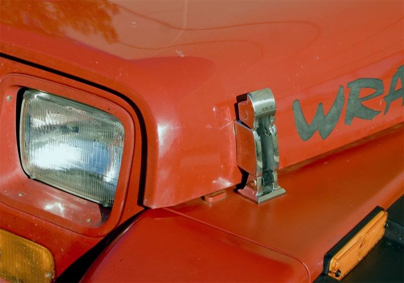 Rugged Ridge 42-95 Jeep CJ / Jeep Wrangler Stainless Steel Hood Catch Kit 11116.05 image 3