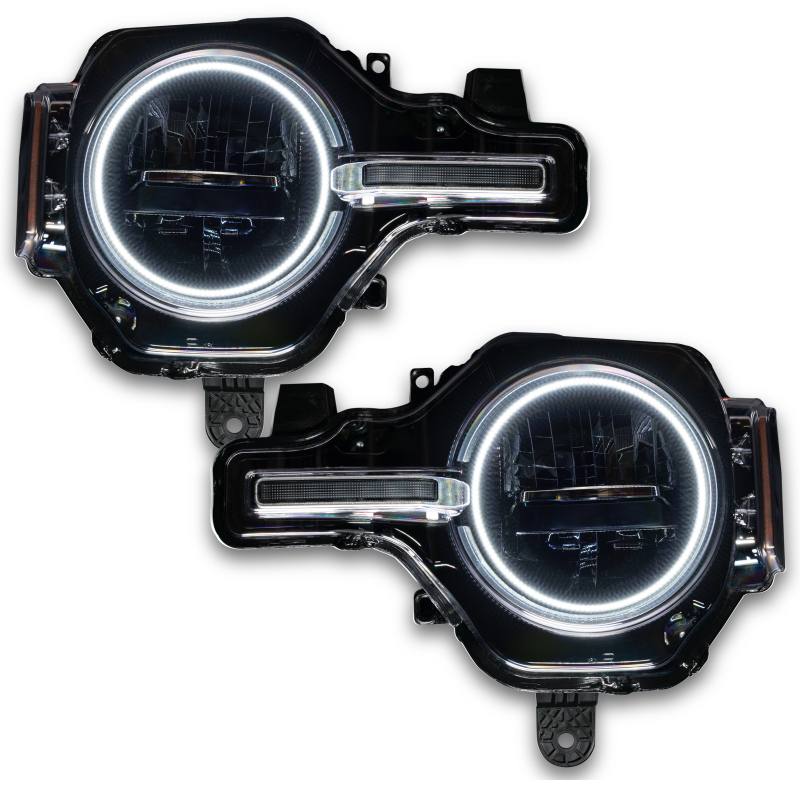 Oracle 2021 Ford Bronco Base Headlight LED Halo Kit - ColorSHIFT - w/ Simple Controller 1470504 image 11