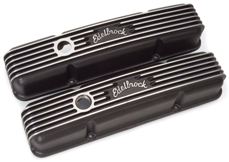 Edelbrock Valve Cover Classic Series Chevrolet 1959-1986 262-400 CI V8 Black 41443 image 4