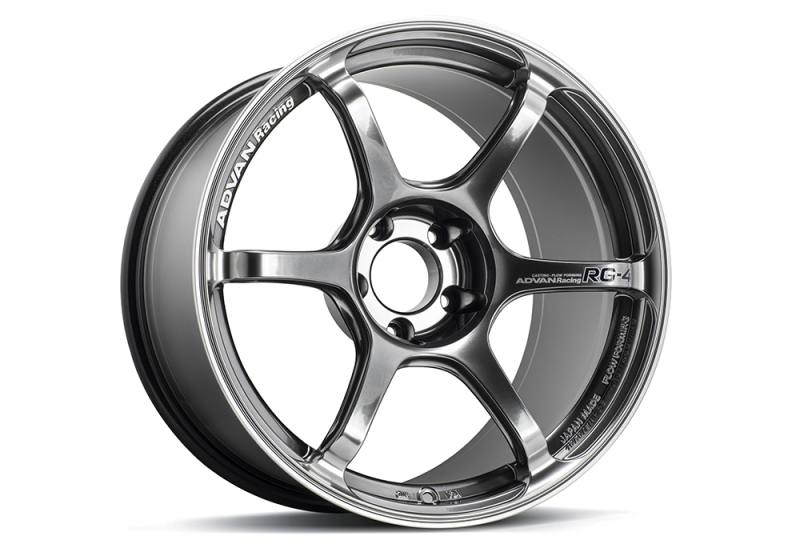 Advan RG-4 18x7 +41 4-100 Racing Hyper Black & Ring Wheel ya48e41ahbr