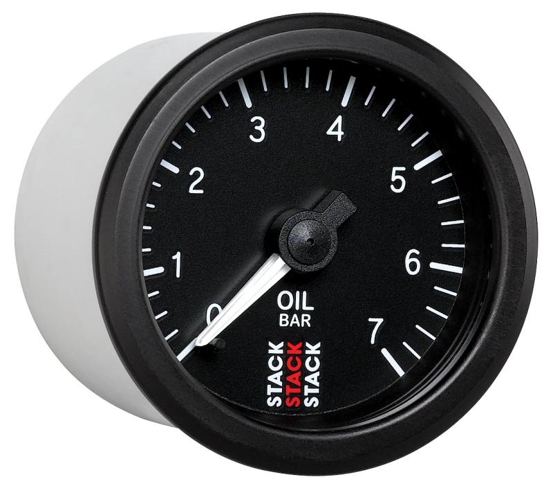 Autometer Stack Instruments 52mm 0-7 BAR M10 (M) Mechanical Oil Pressure Gauge - Black ST3101 image 5
