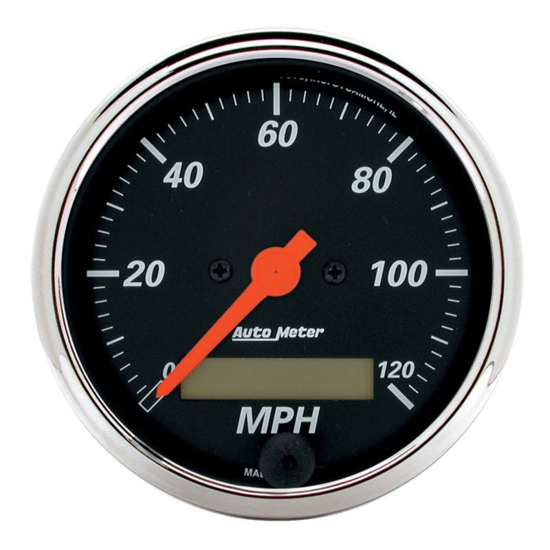 Autometer Designer Black 3-1/8in Electronic Programmable 120MPH Speedometer 1487 image 3