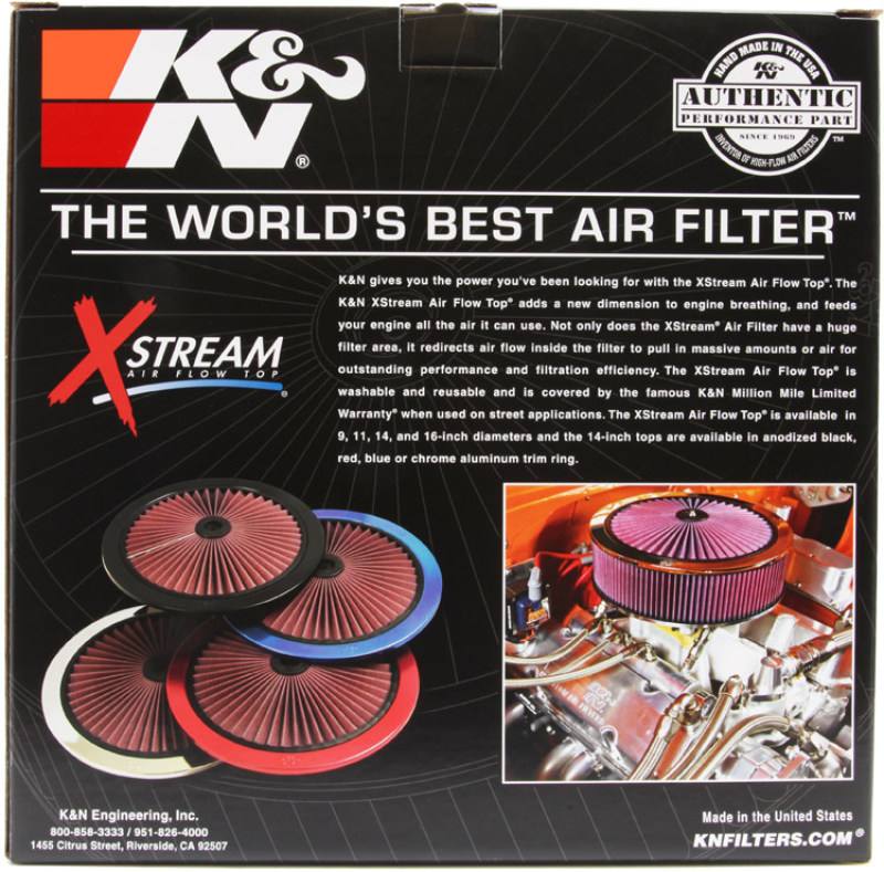 K&N X-Stream Top Filter X-Stream 14in OD - Red 661401xr image 4