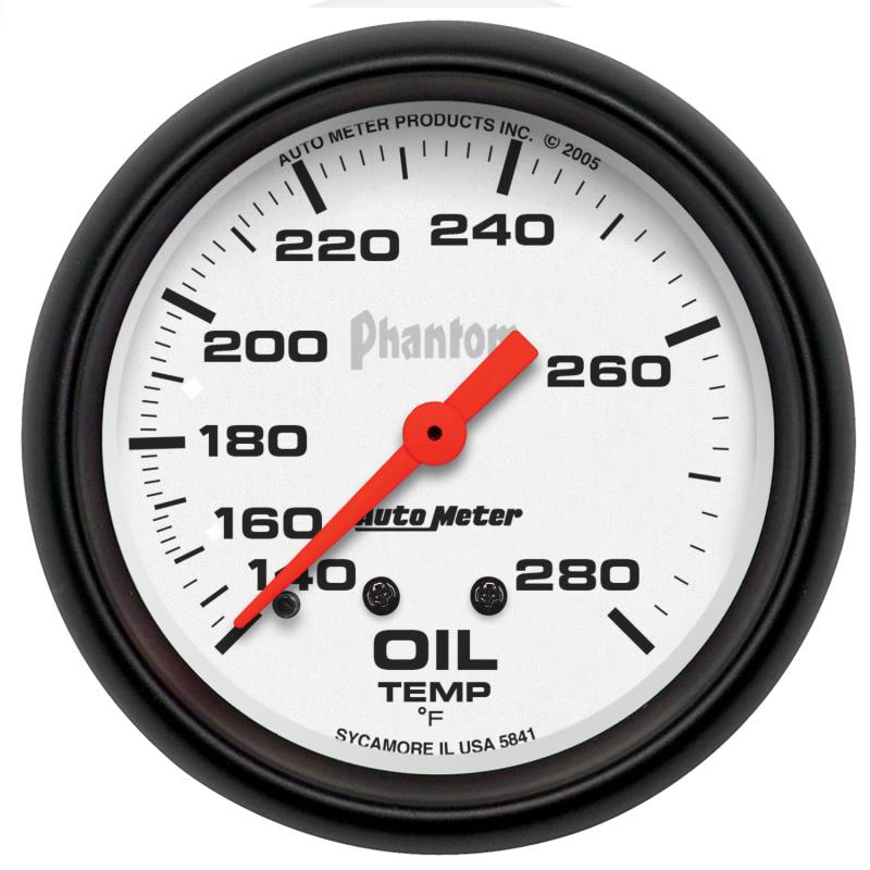 AutoMeter 2-5/8in Phantom Oil Temp. Gauge 140-280 5841 image 2
