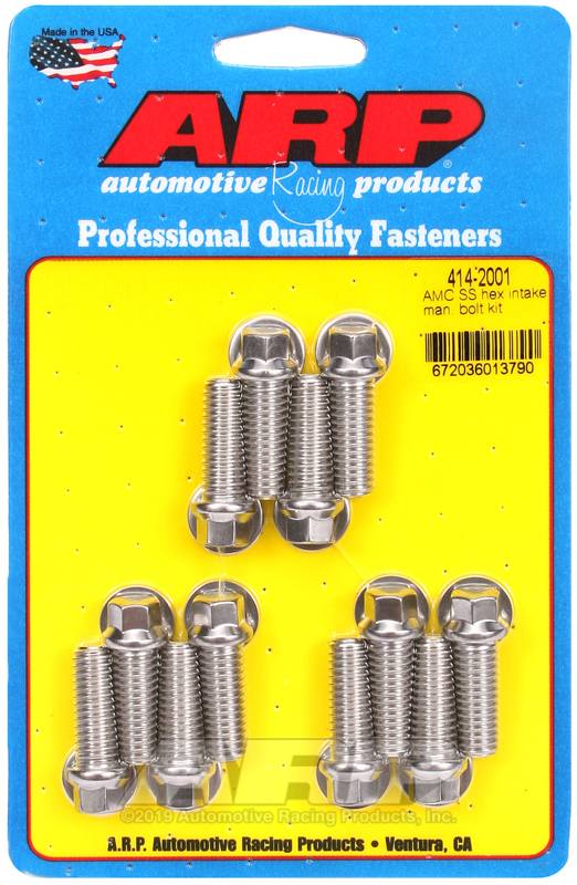 ARP AMC SS Hex Intake Manifold Bolt Kit 414-2001 image 2