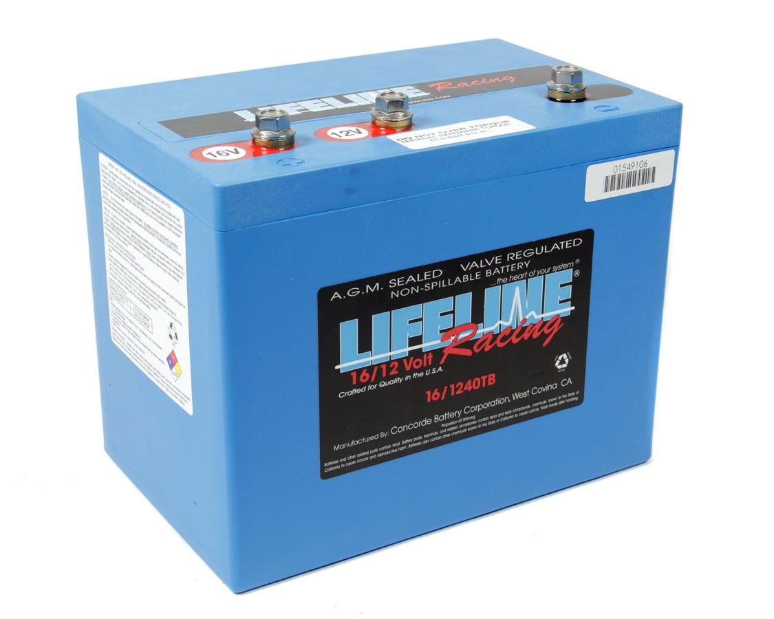 LIFELINE BATTERY 16 Volt 3 Post Battery ll-16/1240tb