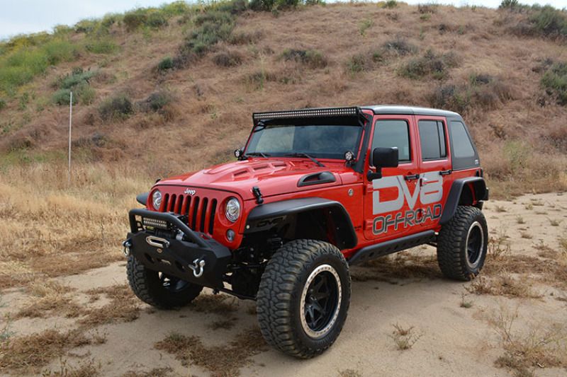 DV8 Offroad 07-18 Jeep Wrangler JK Metal Heat Dispersion Hood - Primer Black hdmb07-02 image 13
