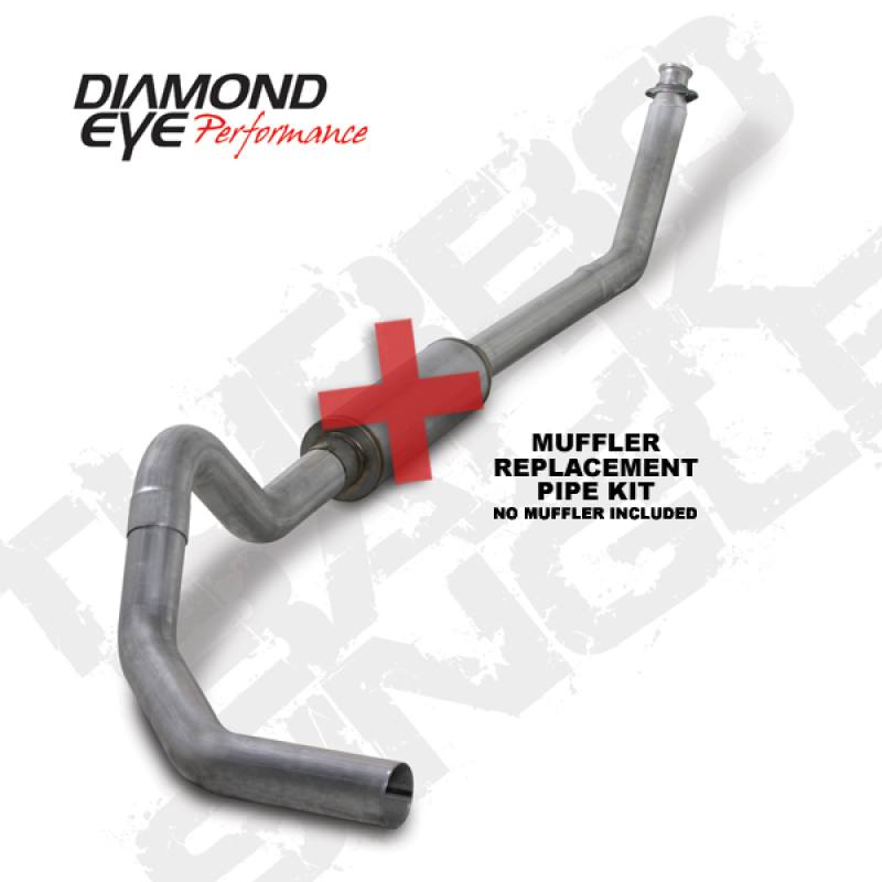 Diamond Eye KIT 4in TB MFLR RPLCMENT PIPE SGL AL: 94-02 DODGE CUMMINS 5.9L k4212a-rp