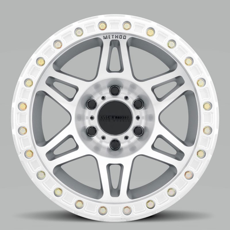 Method Race Wheels MR106 Beadlock MACHINED-Clear Coat Wheel with Aluminum (17 x 9. inches /6 x 5 mm, -44 mm Offset)
