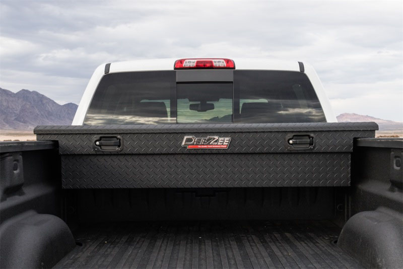 Deezee Universal Tool Box - Red Crossover - Single Lid Black BT Pull Handle (Low/Txt Blk) dz10170ltb image 3