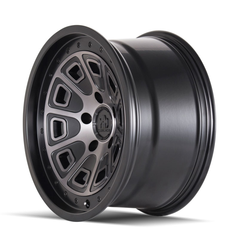 Mayhem Flat Iron Black W/Milled Spokes Wheel with (17 * 9