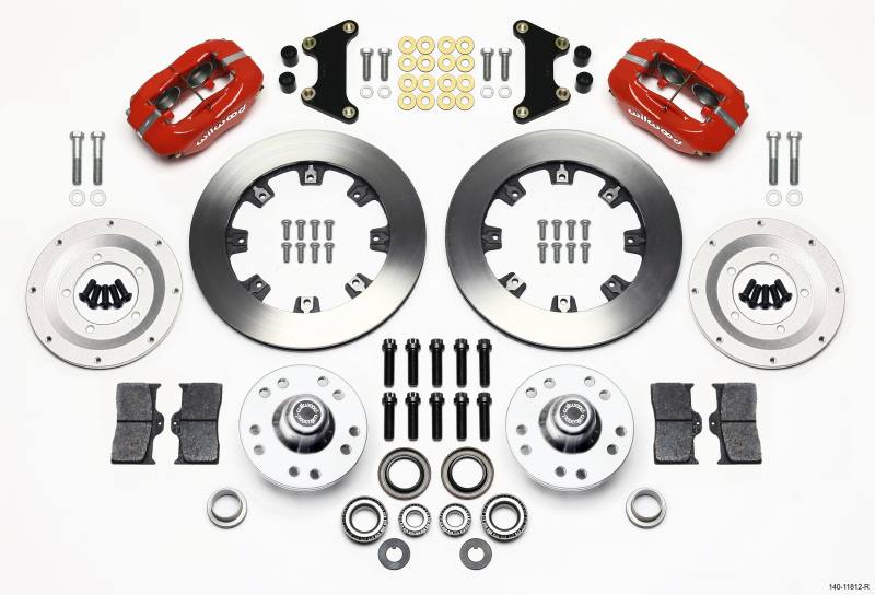 Wilwood Forged Dynalite Front Kit 12.19in Red 49-54 Chevy/53-62 Corvette (*Line Kit Needed*) 140-11812-r