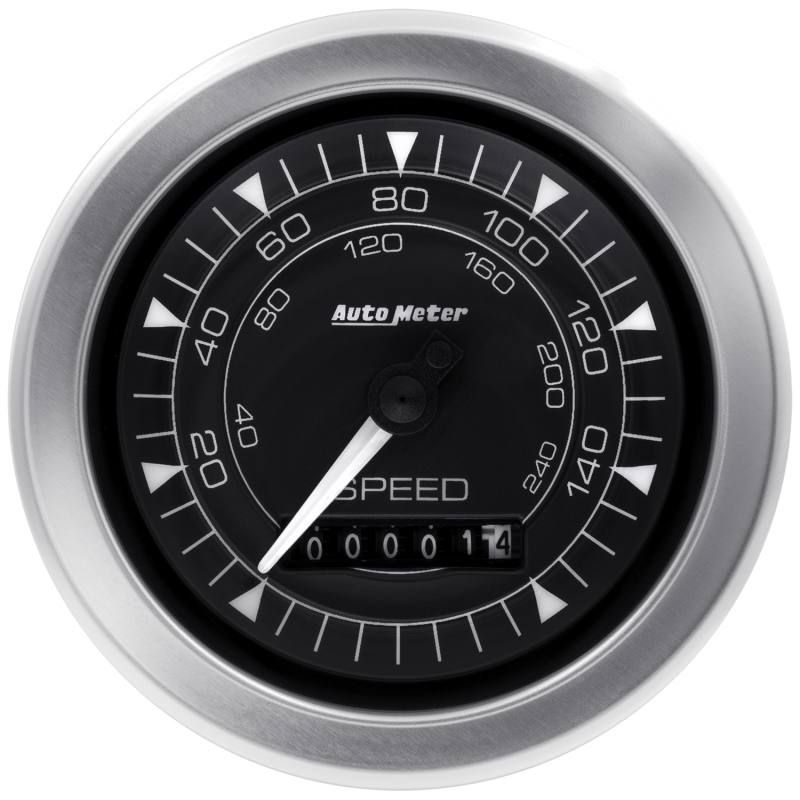 Autometer Chrono 3-3/8in 160MPH Electric Programmable Speedometer Gauge 8188
