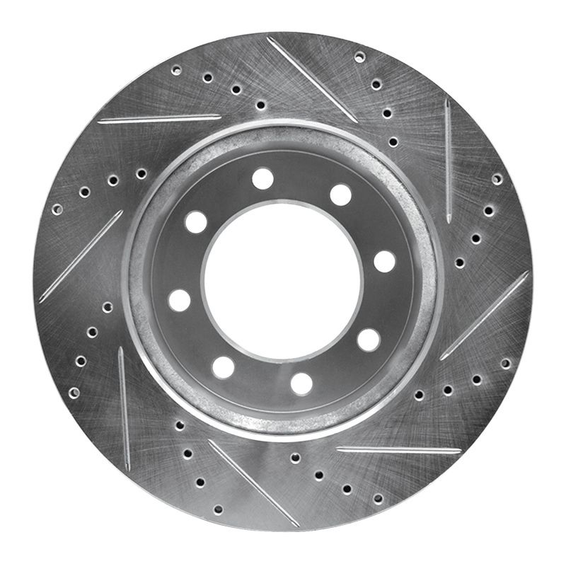 R1 09-25 Dodge Ram 3500 Front Left Drilled & Slotted Silver Brake Rotor 631-40110L image 5