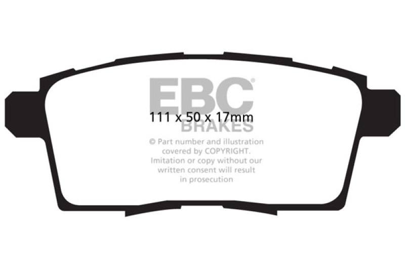 EBC 06-08 Ford Edge 3.5 2WD Redstuff Rear Brake Pads dp31795c