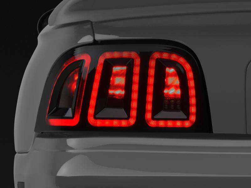 Raxiom 96-98 Ford Mustang Icon LED Tail Lights- Black Housing (Smoked Lens) 389876