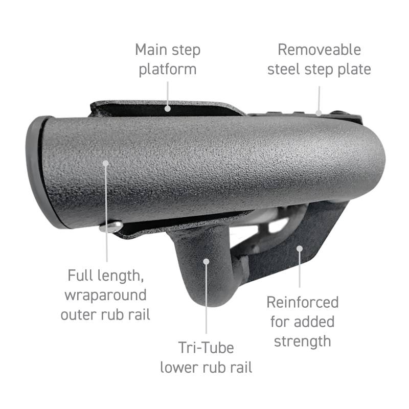 Go Rhino Dominator Xtreme DT Side Steps - Tex Blk - 68in. (Boards ONLY/Brackets Req.) dt60068t image 6