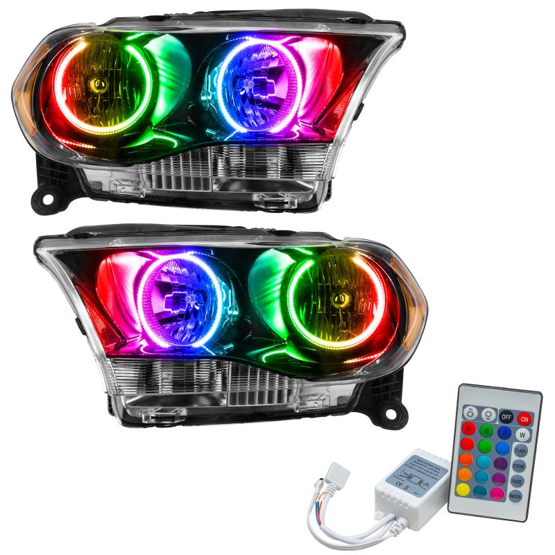 Oracle 11-13 Dodge Durango SMD HL Halogen - Black - ColorSHIFT w/ Simple Controller 7102-504