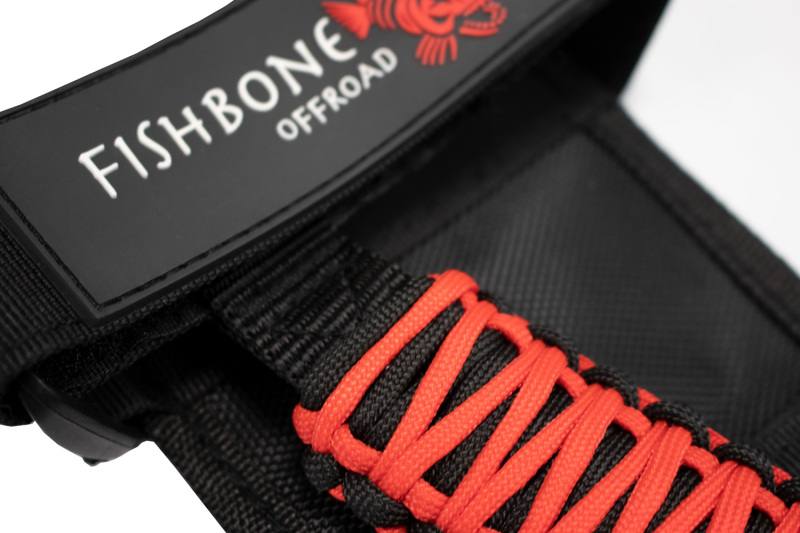 Fishbone Offroad Paracord Grab Handles w/Three Straps Red fb55280 image 7