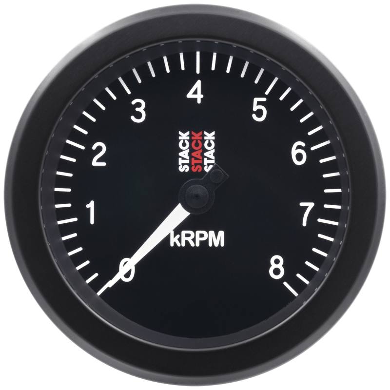 Autometer Stack Sport 88mm 0-8K RPM Tachometer - Black ST100-08 image 4