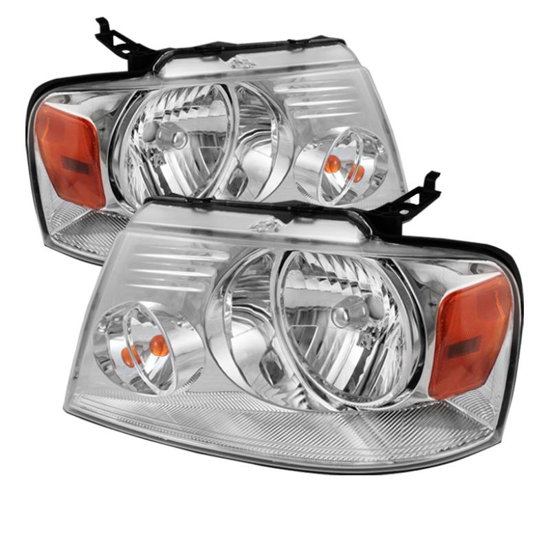 xTune Ford F150 Amber Crystal Headlights - Chrome 5069825