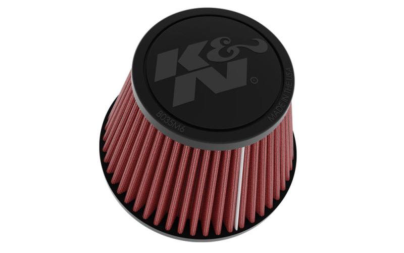 K&N Universal Clamp-on Air Filter 2in Flange ID 5-3/16in Base 3-1/2in Top 3-11/16in Height w/ Vent ru9920