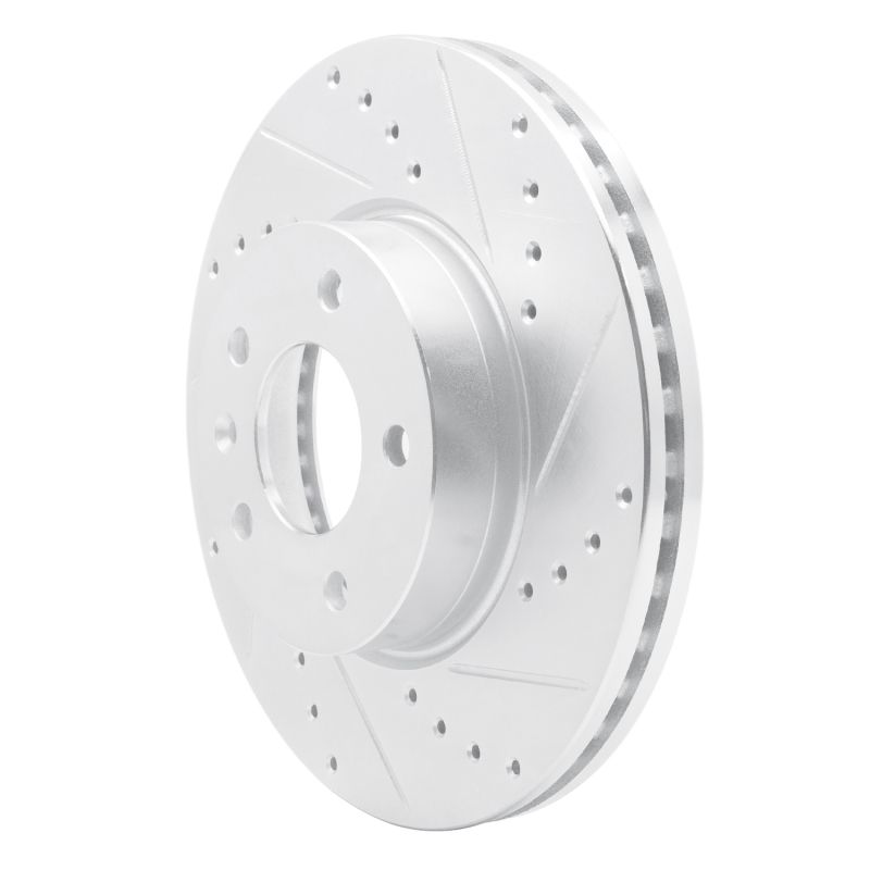 R1 13-25 Cadillac ATS Front Right Drilled & Slotted Silver Brake Rotor 631-46033R image 2