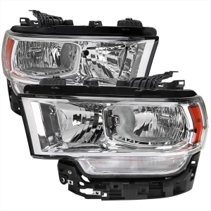 SPEC-D Tuning Dodge Ram 2500 3500 OE Halogen Headlights With Chrome Housing Clear Lens & Amber Reflector