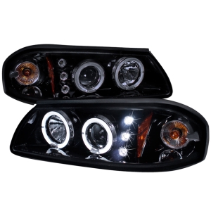 Spec-D Tuning Chevrolet Impala Halo Projector Headlight Gloss Black Housing Smoke Lens