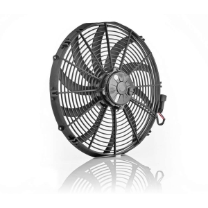 BE-COOL RADIATORS 16in Euro Black Electric Fan Super Duty Puller