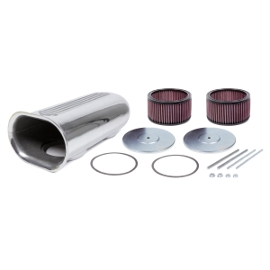 THE BLOWER SHOP Dual Carb Blower Scoop Kit - Polished
