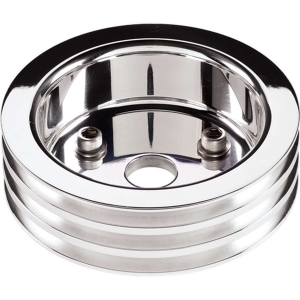 BILLET SPECIALTIES Polished SBC 3 Groove Lower Pulley