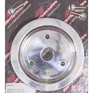 BILLET SPECIALTIES Polished BBC 2 Groove Lower Pulley