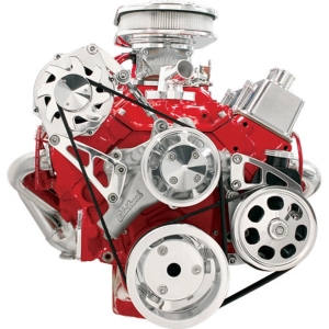BILLET SPECIALTIES SBC LWP Serpentine Conversion KIt Black