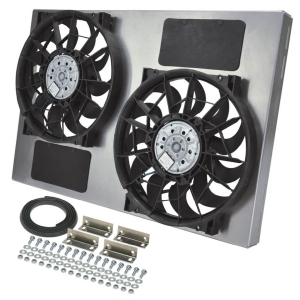 DERALE Dual RAD Fan w/Alum Shroud Assembly