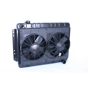 DEWITTS RADIATOR Radiator w/Fans Impala 65-70 Auto Trans Black