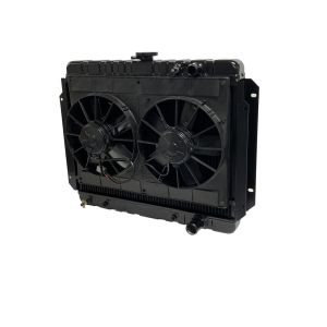 DEWITTS RADIATOR Radiator w/Fans Impala LS 65-70 Auto Trans Blk