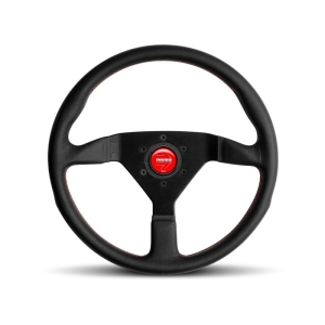 MOMO AUTOMOTIVE ACCESSORIES Monte Carlo 350 Steering Leather Red Stich
