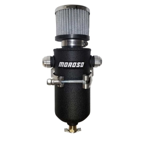 Moroso Remote Breather Tank - w/2 - 12an Fitting