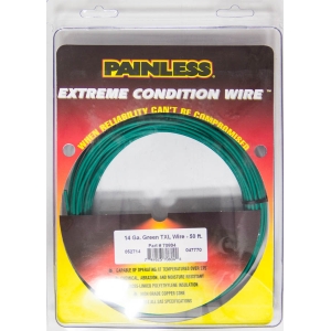 PAINLESS WIRING 14 Gauge Green TXL Wire 50 Ft.