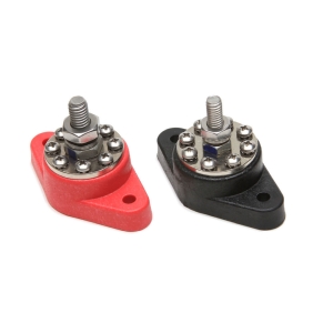PAINLESS WIRING 8-Point Distribution Blocks (Red/Blk) 1 Each
