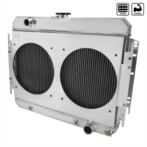 SPEC-D Tuning Chevrolet Impala V8 3 Row Radiator With Fan Shroud