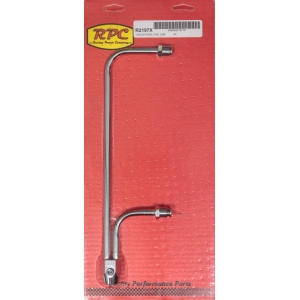RACING POWER CO-PACKAGED Fuel Line Chrome 9-5/16 in Centers