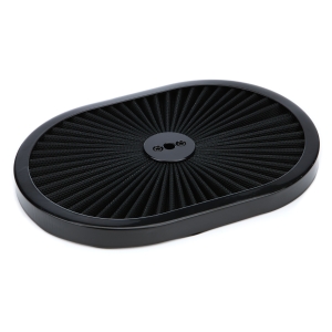 RACING POWER CO-PACKAGED 12in Super Flow Oval Air Cleaner Black