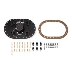 SCHULTZ RACING FUEL CELLS Filler Plate Alum 10an Outlet Billet Cap